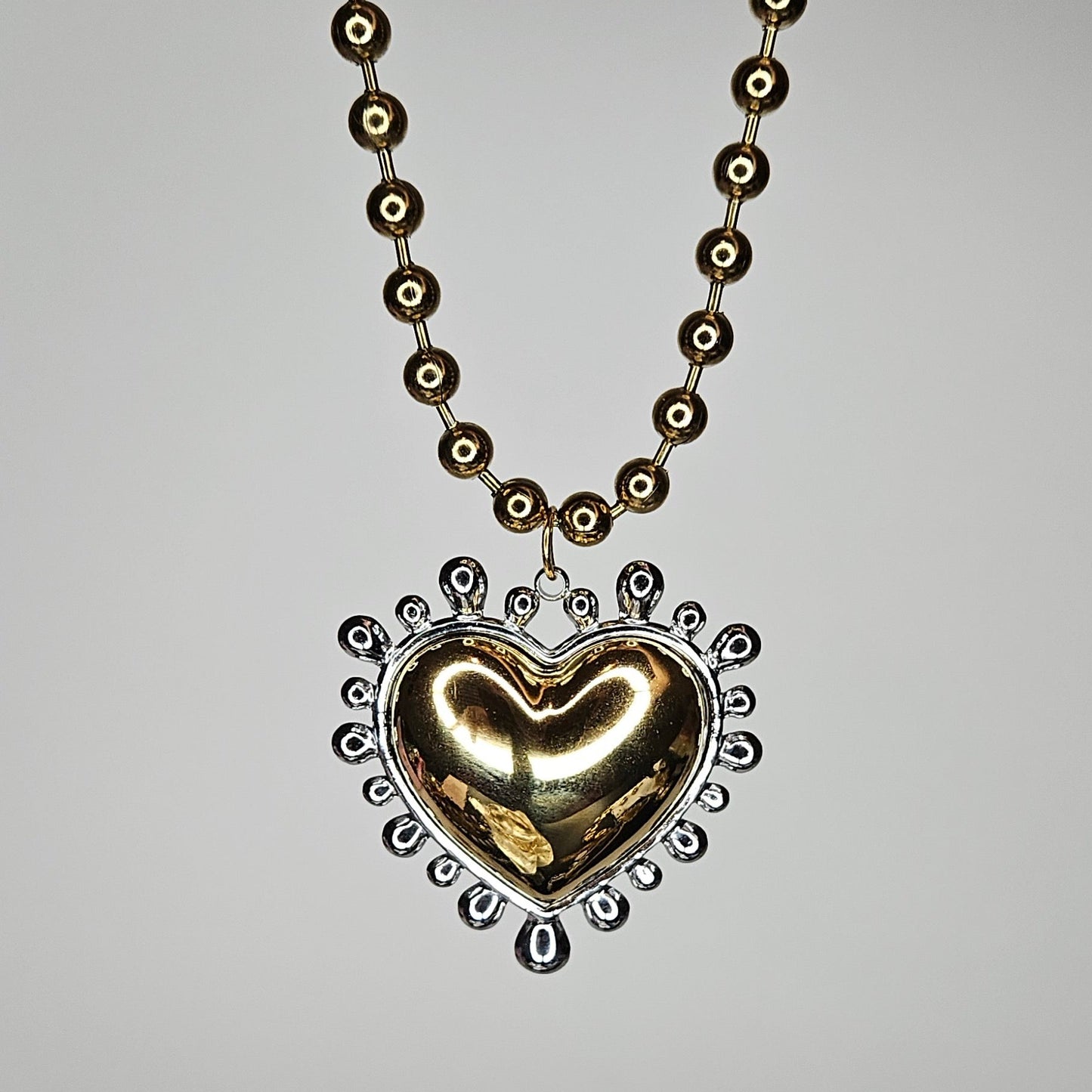 Martita Gold Stainless Steel Heart Necklace (Collar)