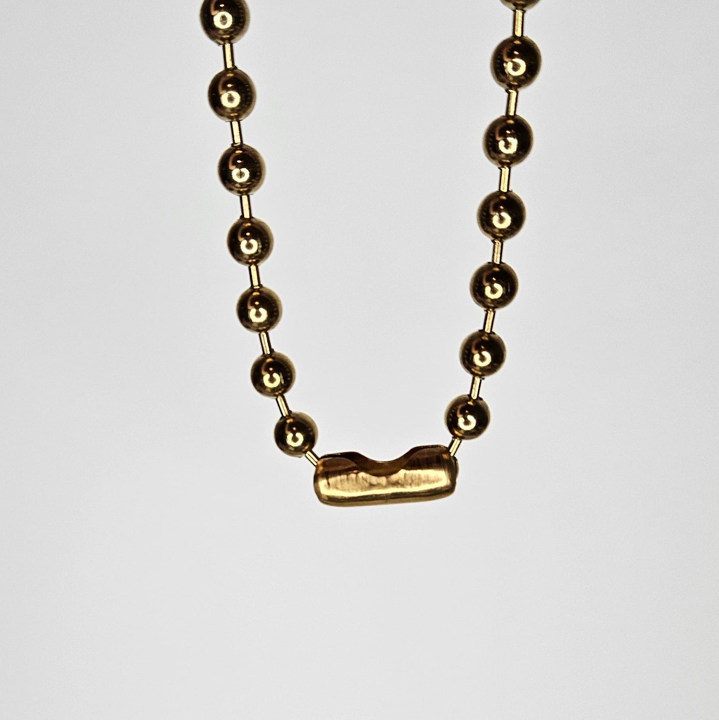 Briseida Gold Stainless Steel Beaded Necklace (Collar)