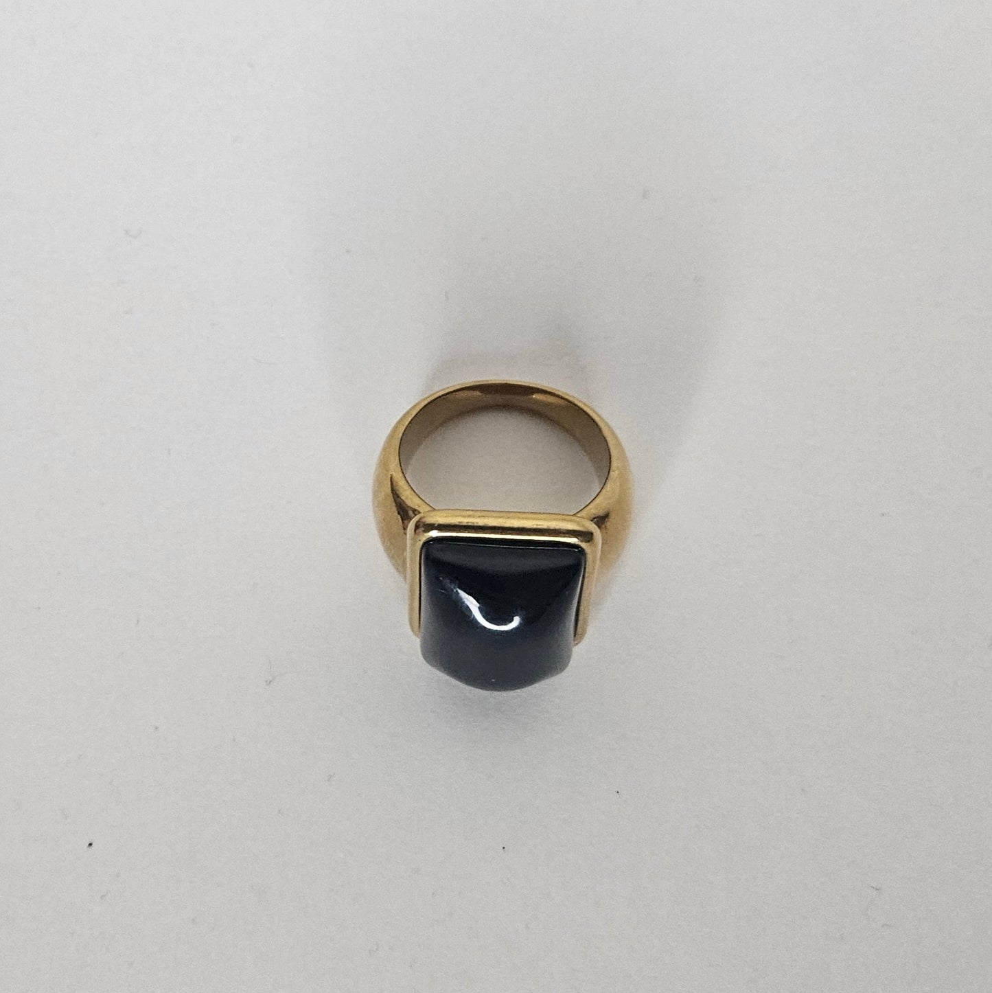 Orquidea Black Stainless Steel Ring (Anillo)