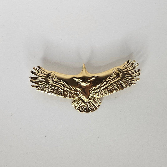 Romi Gold Stainless Steel Bird Brooch (Broche)