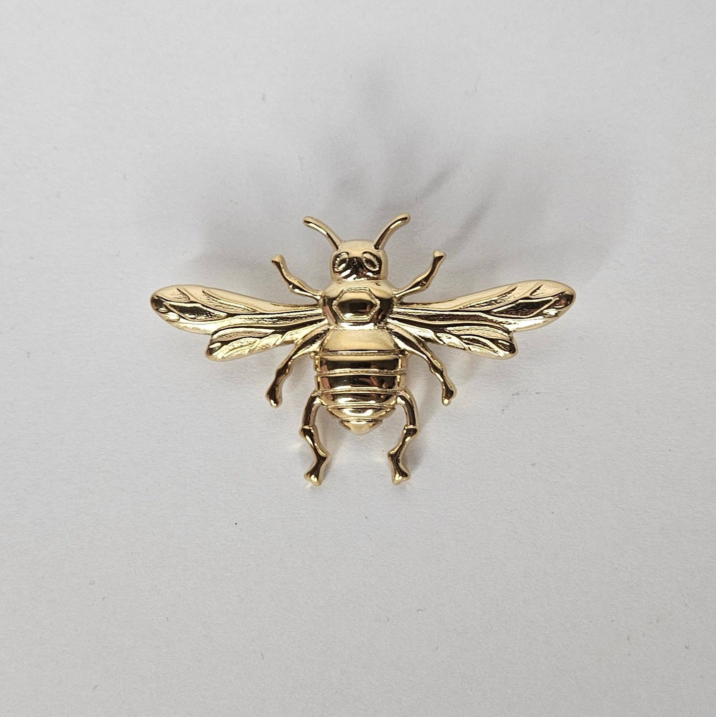 Maya Gold Stainless Steel Bee Brooch (Broche)