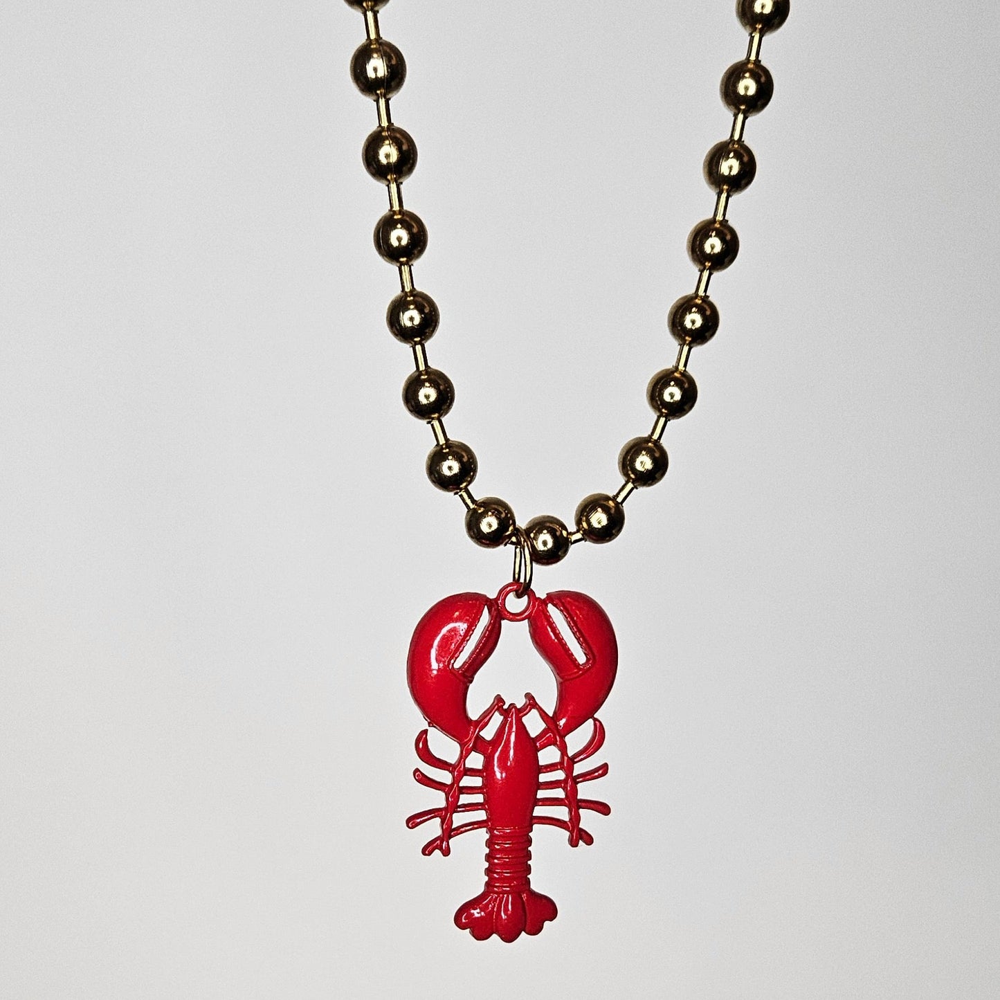Irina Lobster Stainless Steel Beaded Necklace (Collar)