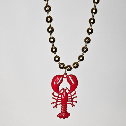 Irina Lobster Stainless Steel Beaded Necklace (Collar)