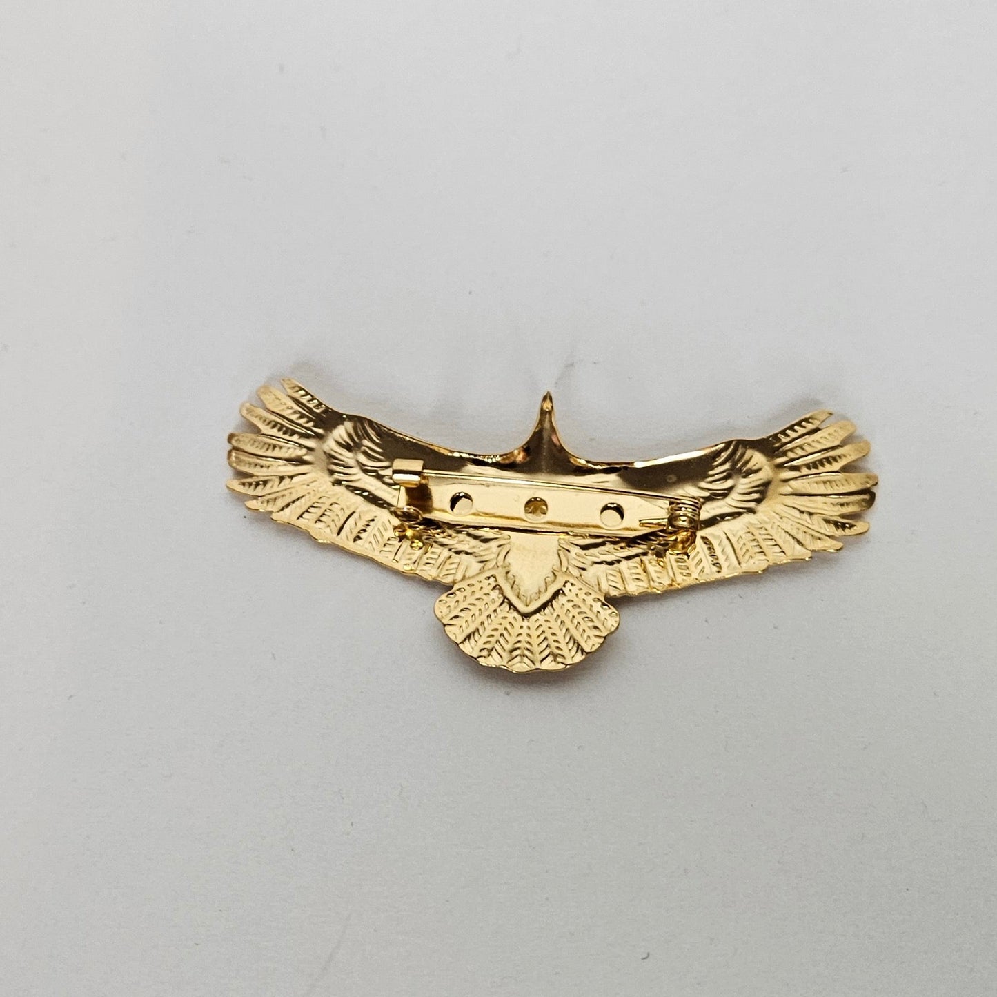 Romi Gold Stainless Steel Bird Brooch (Broche)