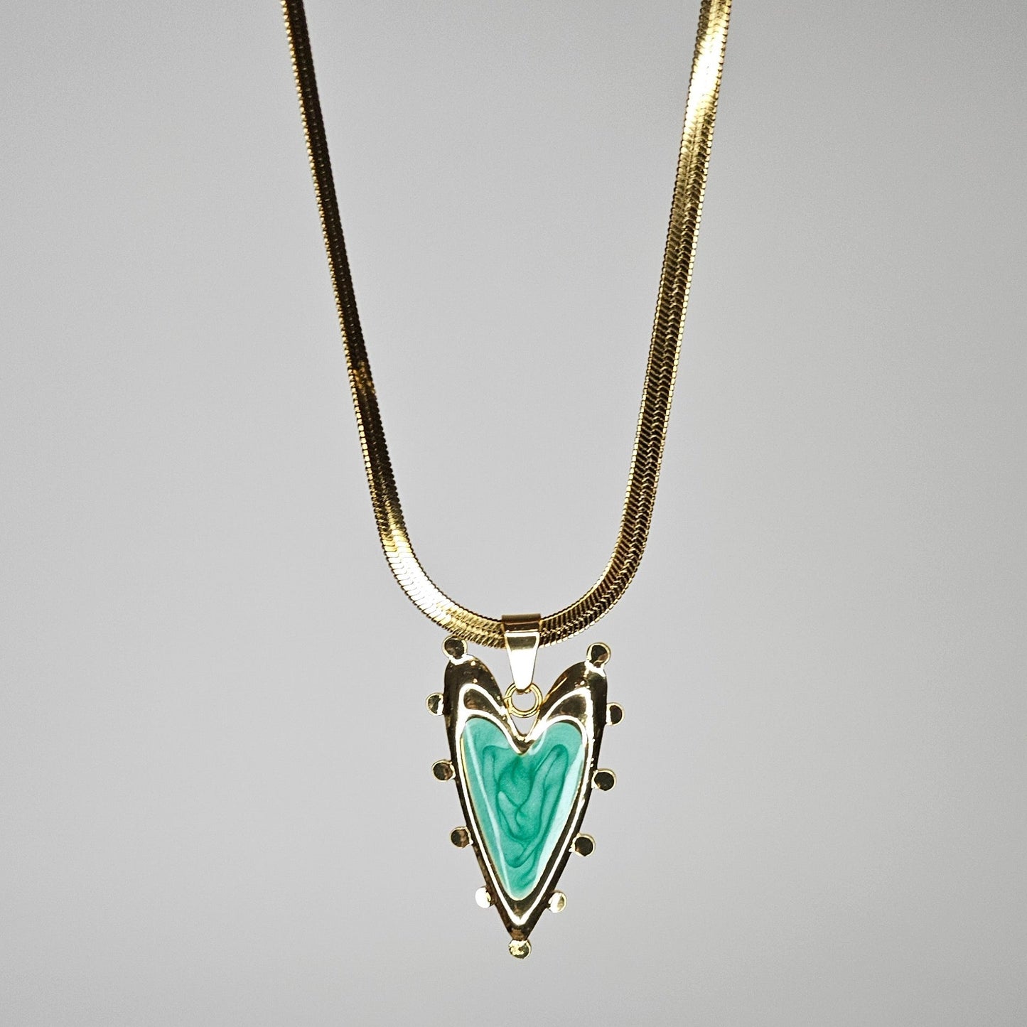 Shivis Green Stainless Steel Necklace (Collar)