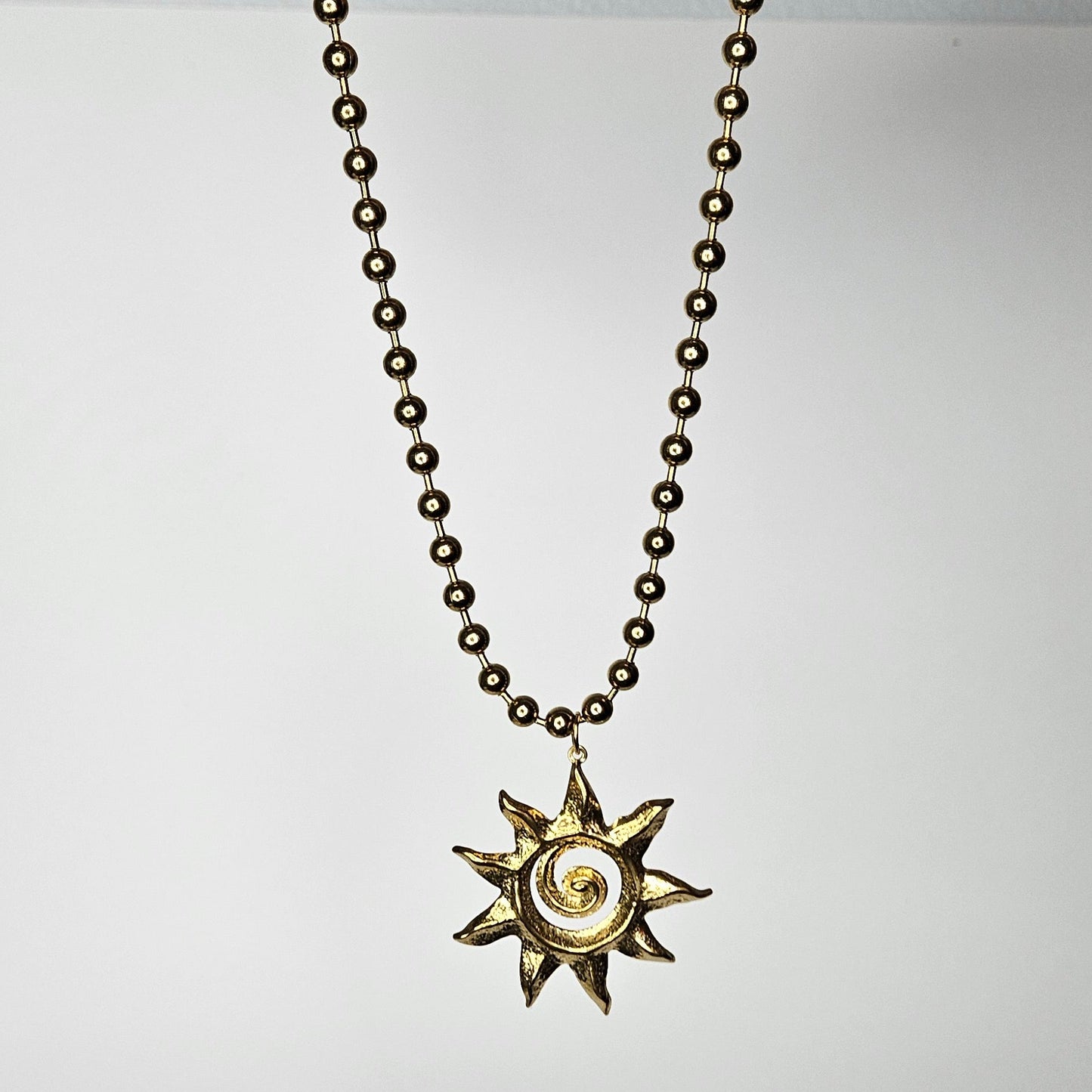 Briseida Gold Stainless Steel Beaded Necklace (Collar)