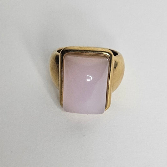 Orquidia Pink Stainless Steel Ring (Anillo)