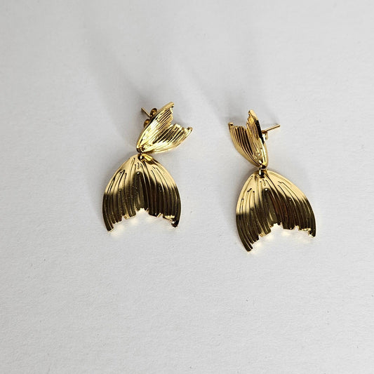 Sire Gold Stainless Steel Earrings (Aretes)