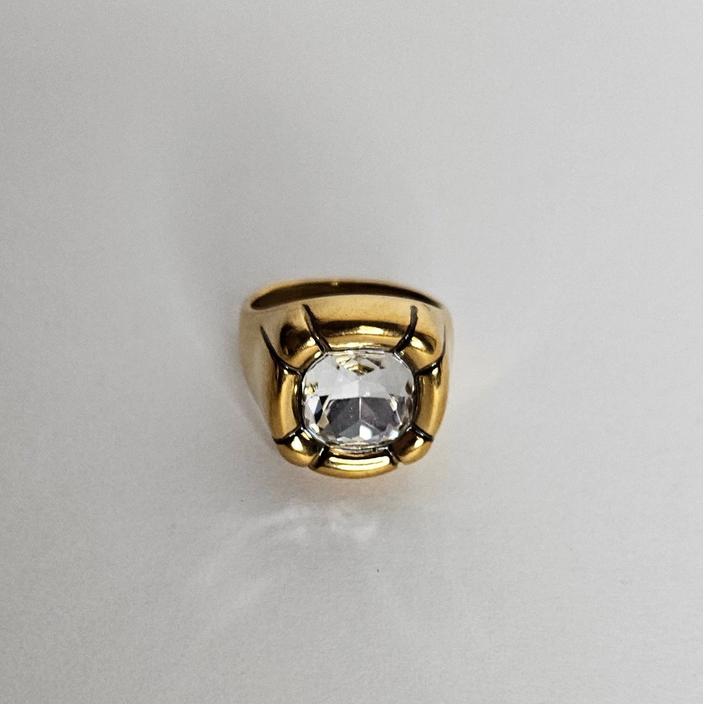 Azucena Clear Stainless Steel Ring (Anillo)