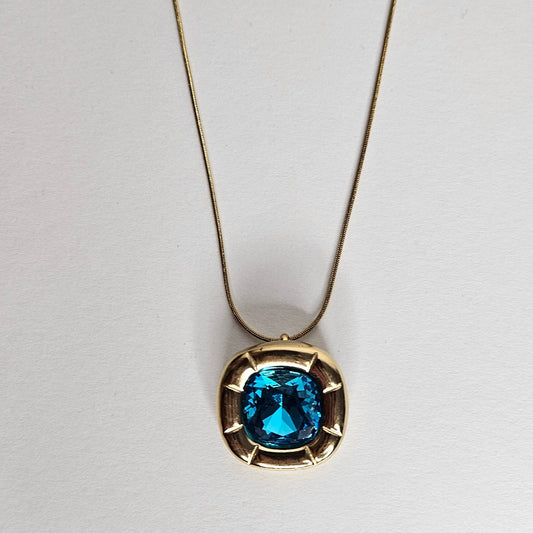 Azucena Blue Stainless Steel Necklace (Collar)