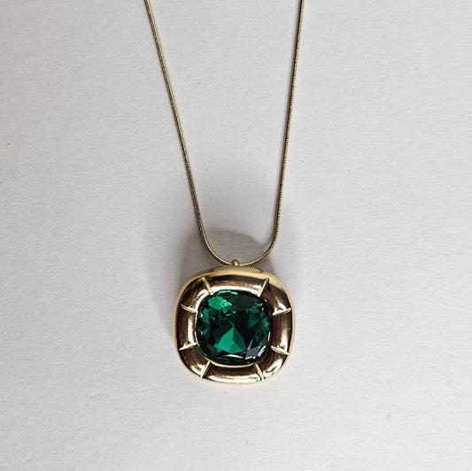 Azucena Green Stainless Steel Necklace (Collar)