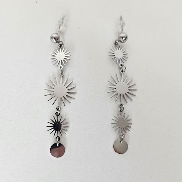 Aretes SOLE Plateados