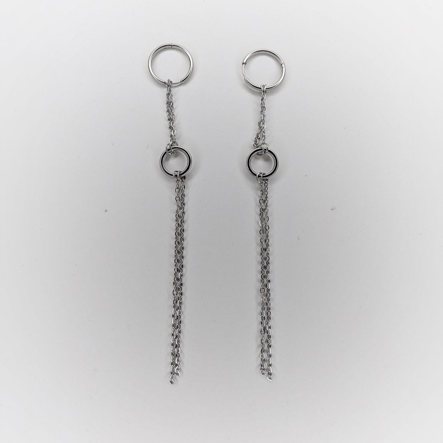 Anabella Silver Stainless Steel Earrings (Aretes)