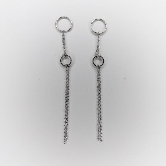 Anabella Silver Stainless Steel Earrings (Aretes)