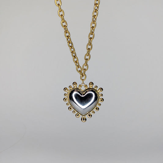 Marimar Gold Stainless Steel Heart Necklace