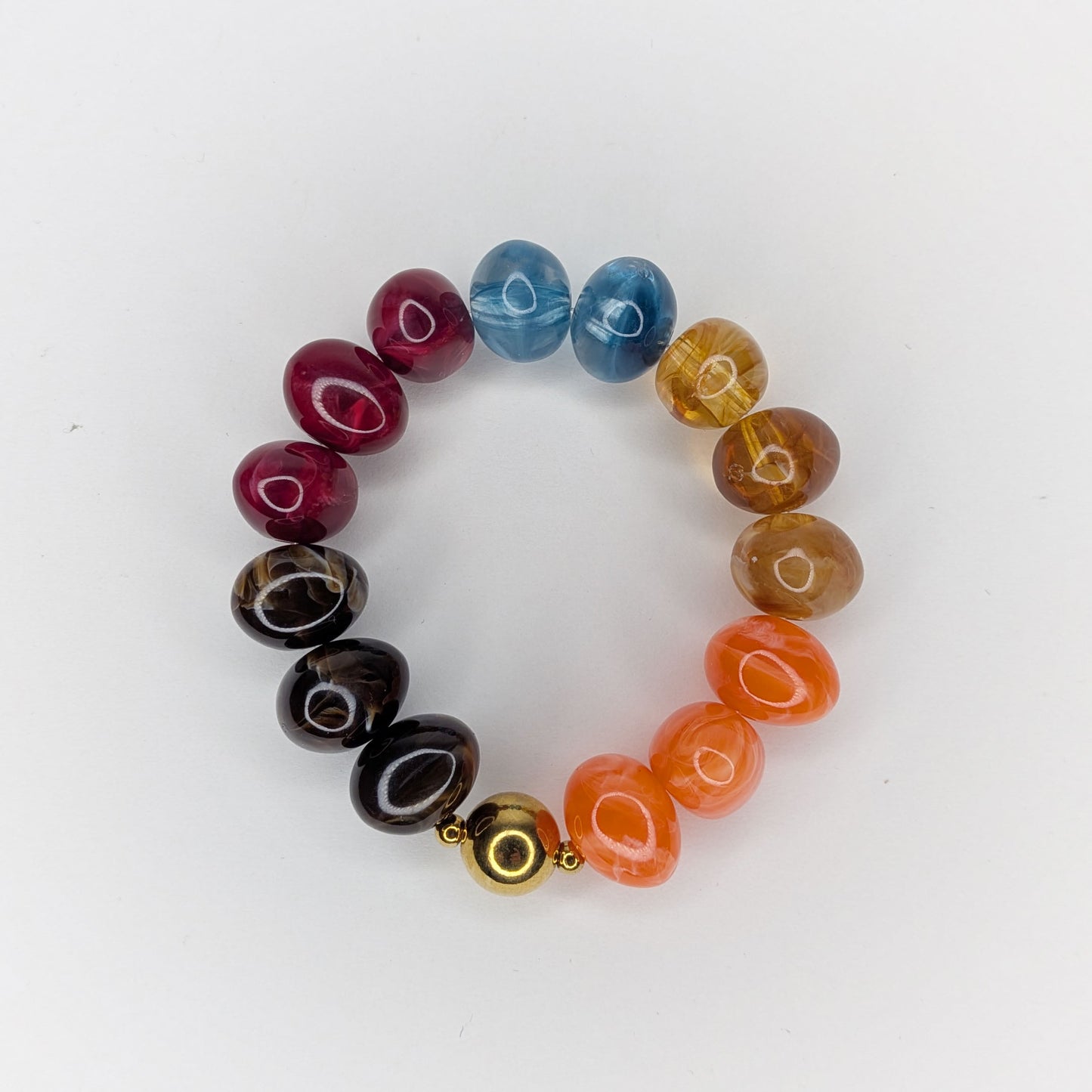 Romi Multicolor Acrylic Stretch Bracelet (Pulsera)