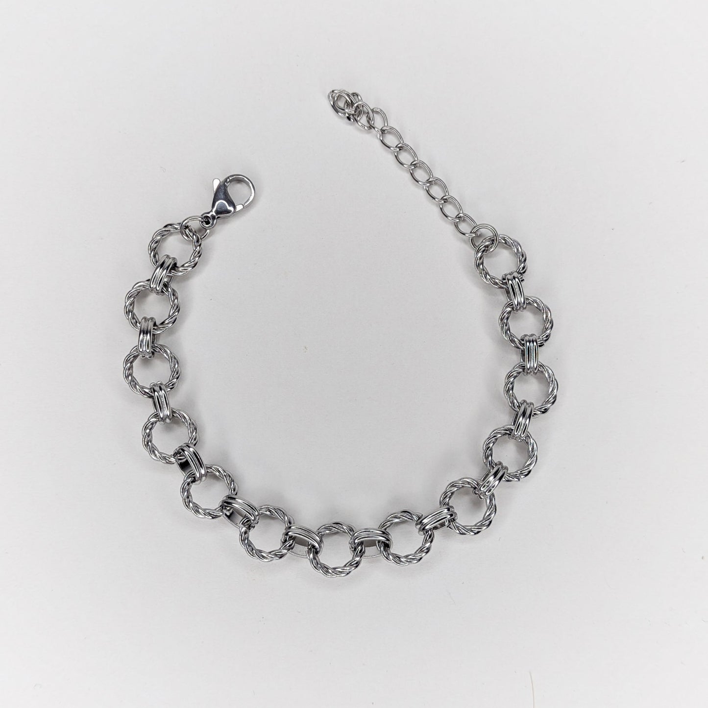 Dori Silver Stainless Steel Link Bracelet (Pulsera)