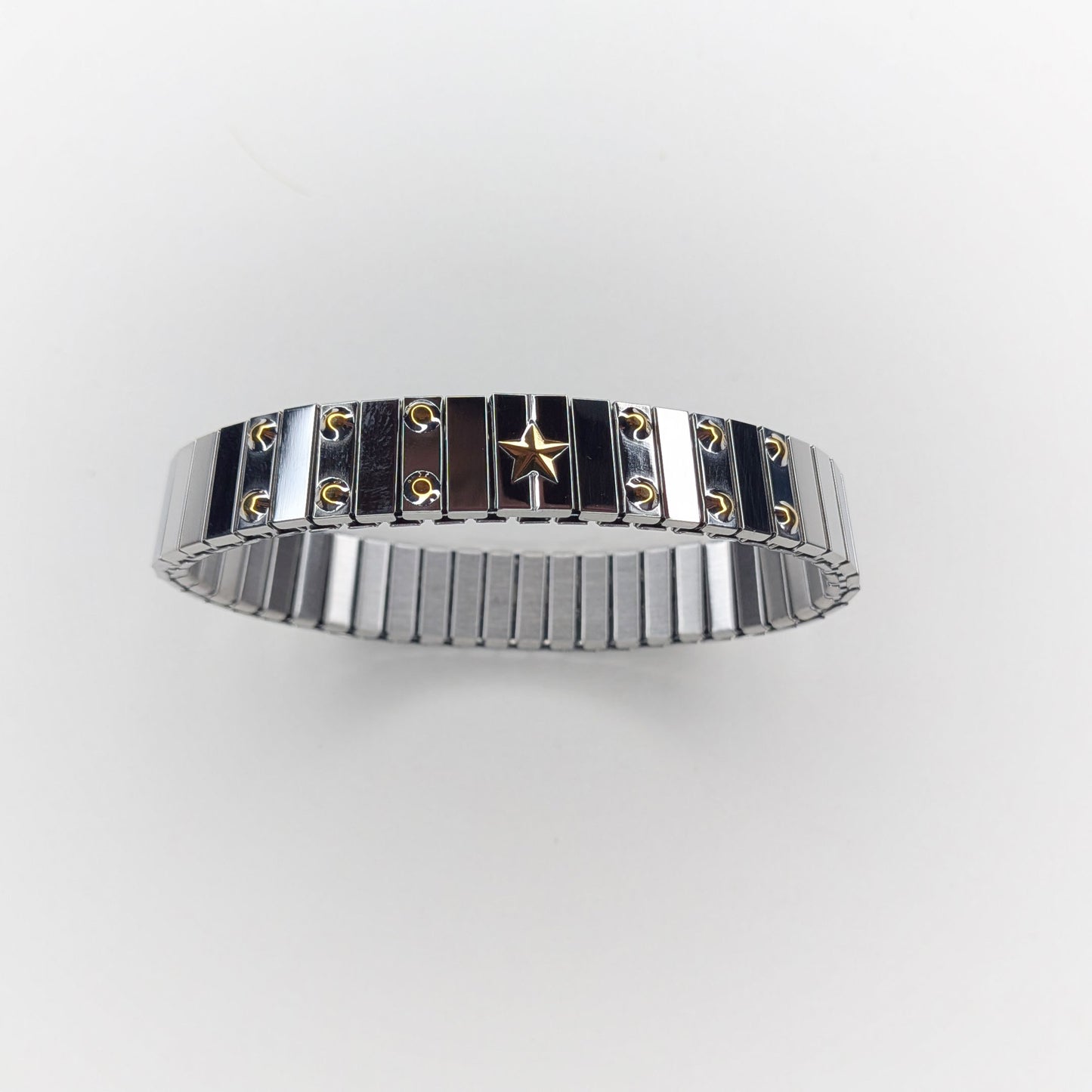 Helen Silver Stainless Steel Star Stretch Bracelet (Pulsera)