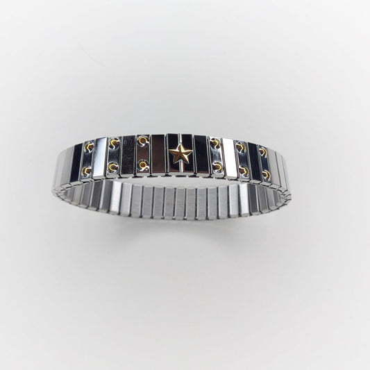 Helen Silver Stainless Steel Star Stretch Bracelet (Pulsera)