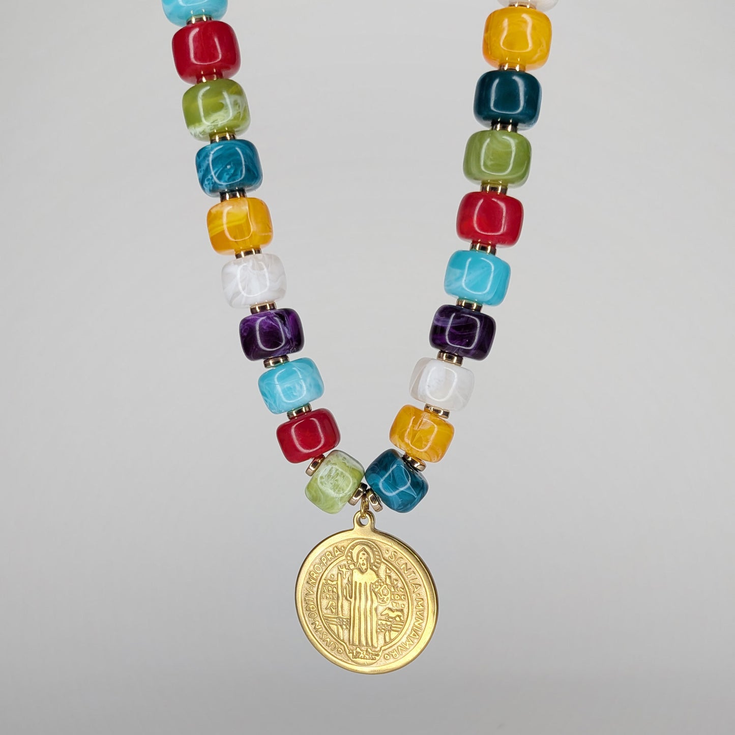 Milagros San Benito Multicolor Beaded Necklace (Collar)