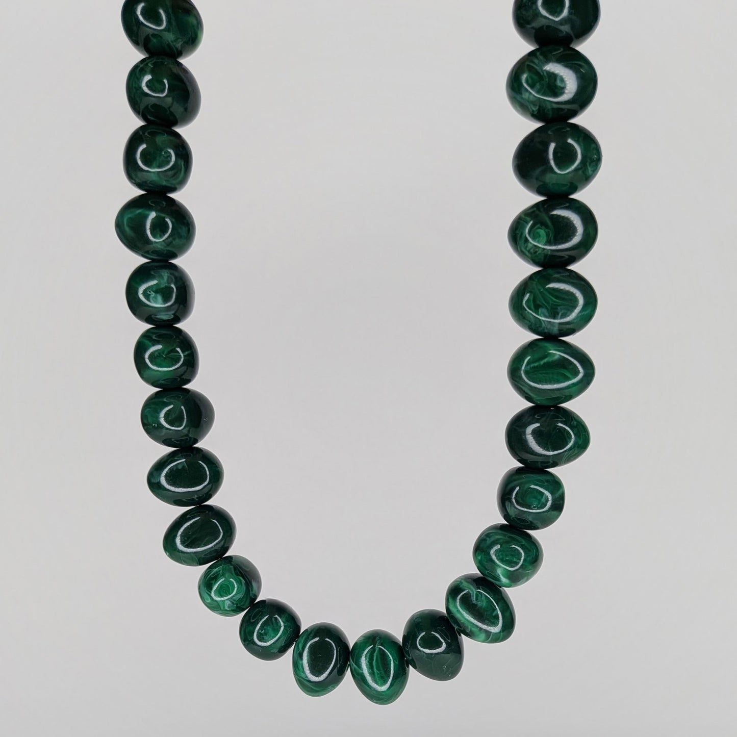 Elvira Green Acrylic and Stainless Steel Necklace (Collar)