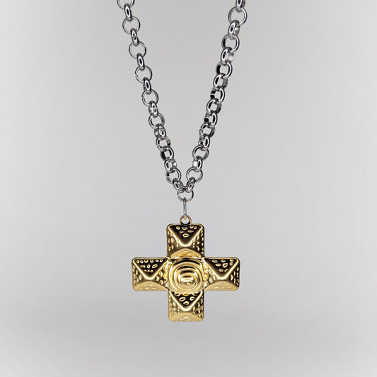 Jasmine Stainless Steel Cross Necklace (Collar)