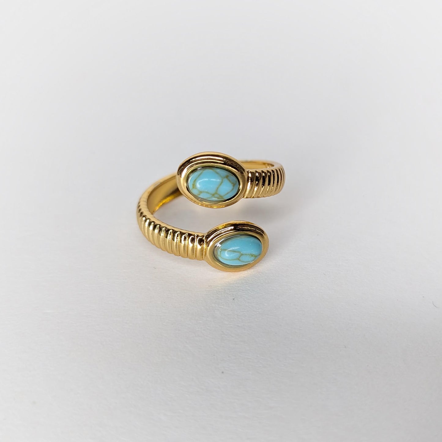 Diana Adjustable Turquoise Ring Stainless Steel (Anillo)