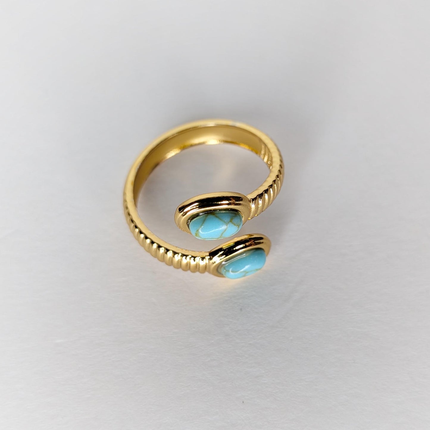 Diana Adjustable Turquoise Ring Stainless Steel (Anillo)