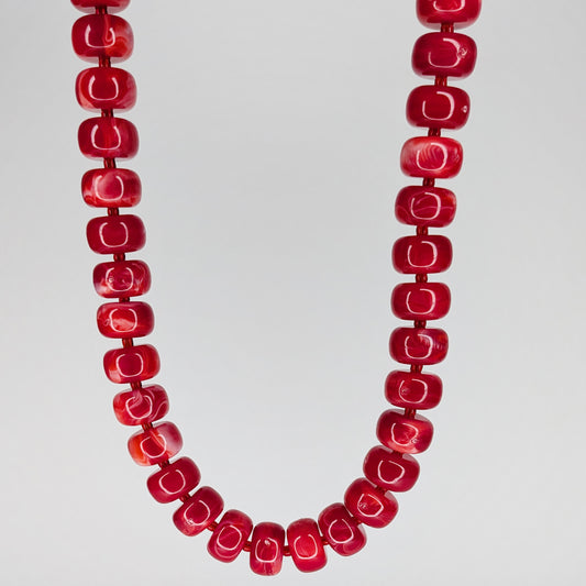 Vera Red Acrylic Beaded Necklace (Collar)