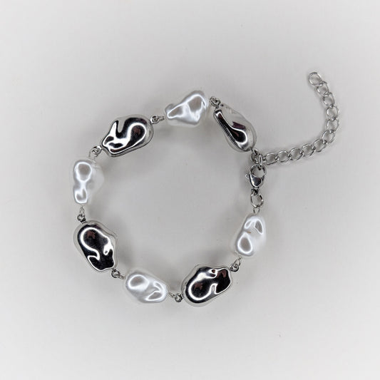 Tabata Stainless Steel Pearl Bracelet (Pulsera)