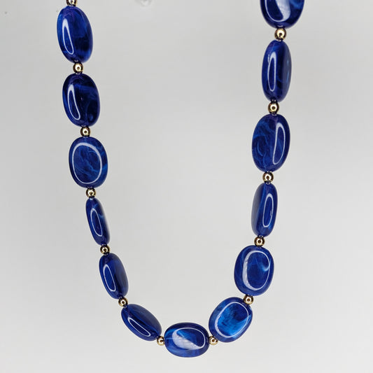 Rocío Blue Acrylic Necklace (Collar)