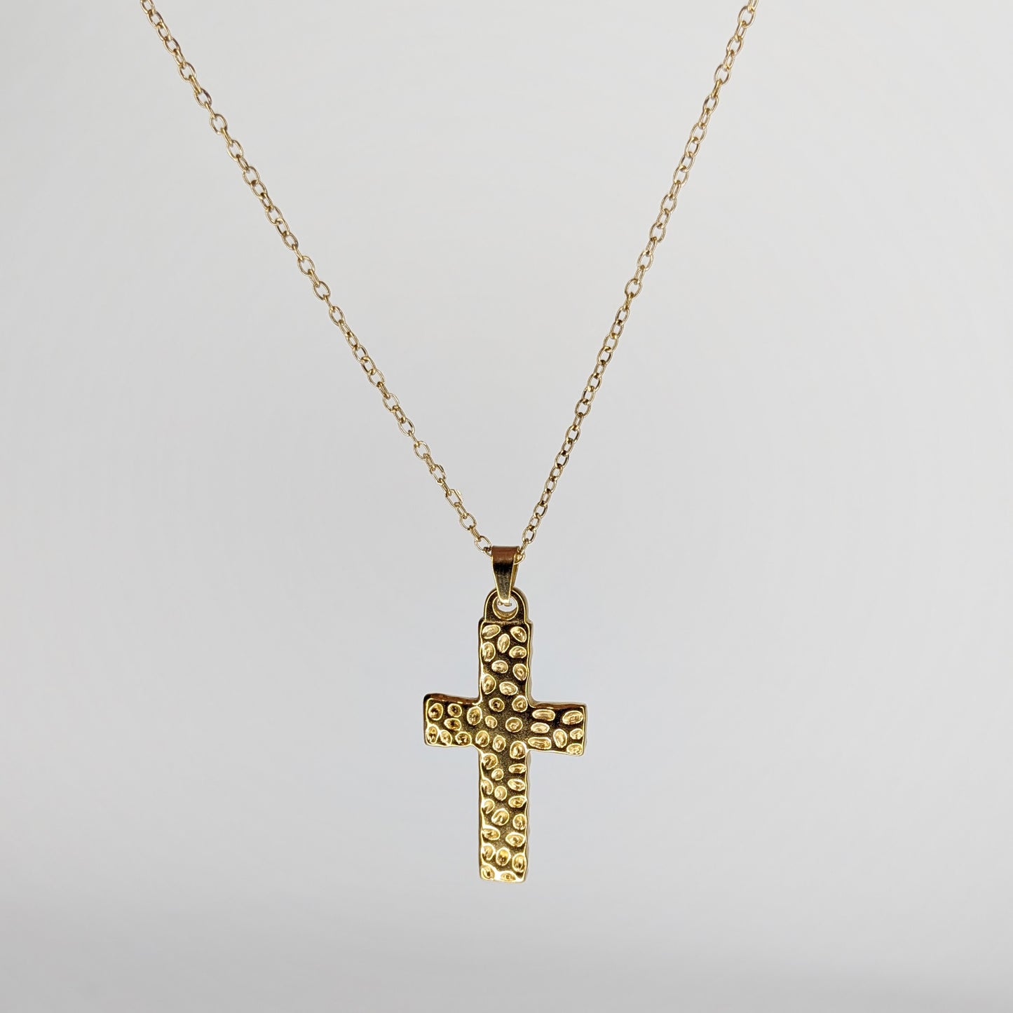Lucila Gold Stainless Steel Cross Necklace (Collar)