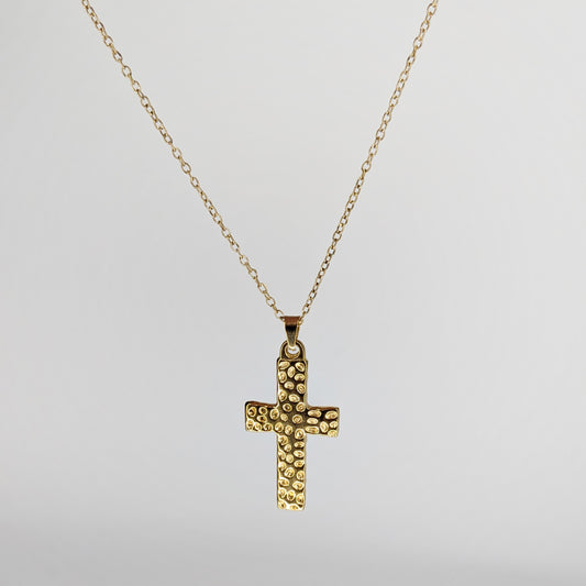 Lucila Gold Stainless Steel Cross Necklace (Collar)