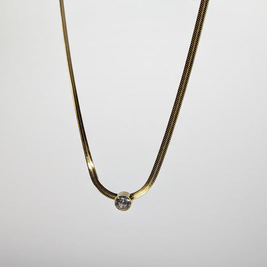 Analiz Gold Stainless Steel Snake Chain Necklace (Collar)