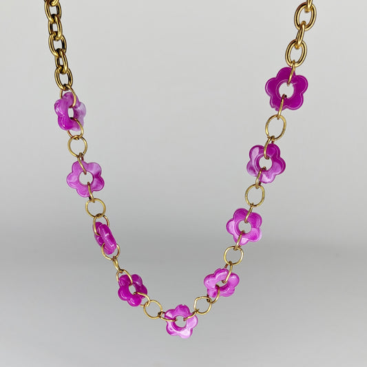Margarita Pink Flower Necklace  (Collar)
