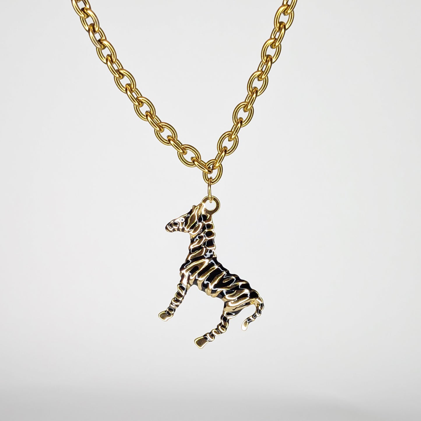 Zebri Gold Stainless Steel Necklace (Collar)