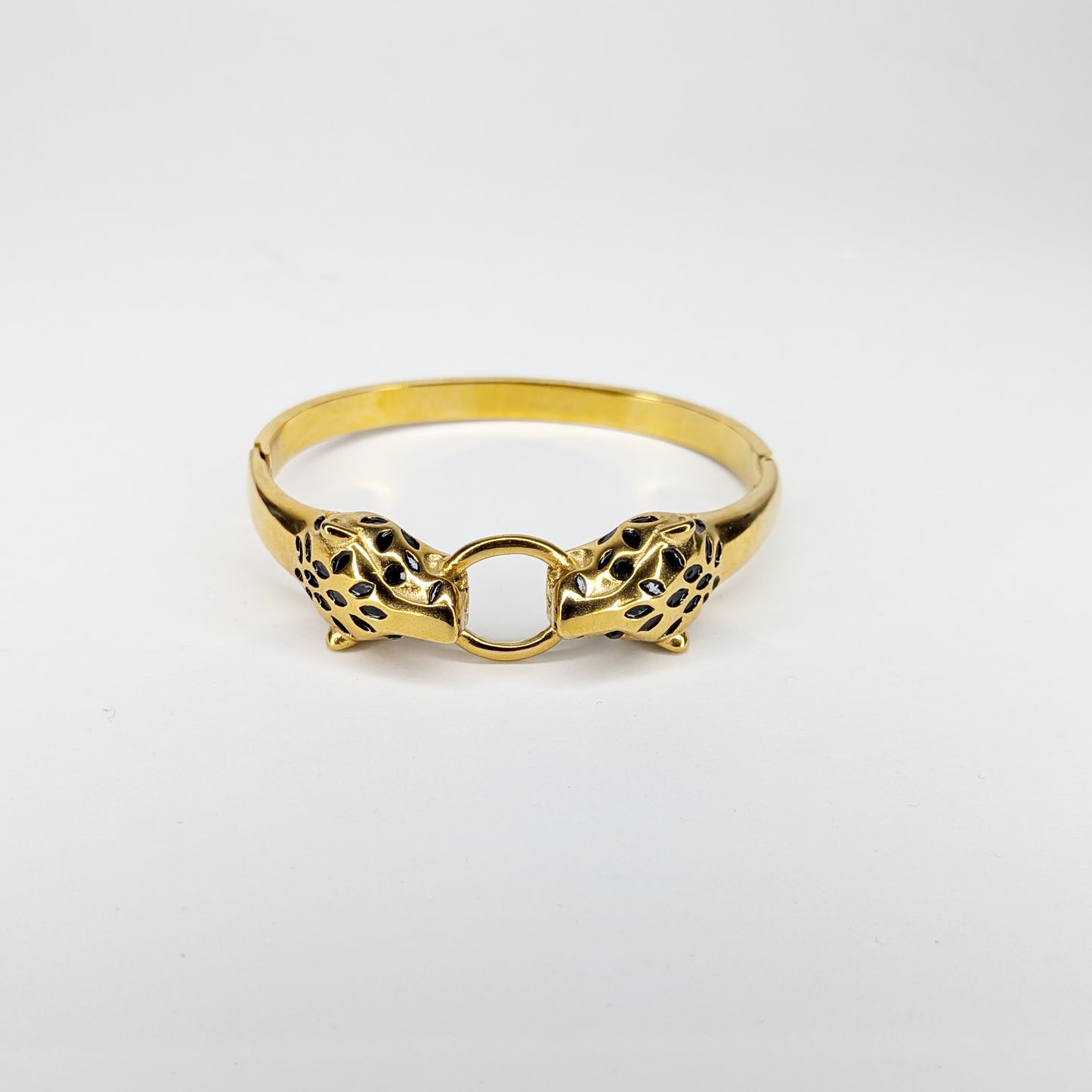 Mía Gold Stainless Steel Panther Bangle (Brazalete)