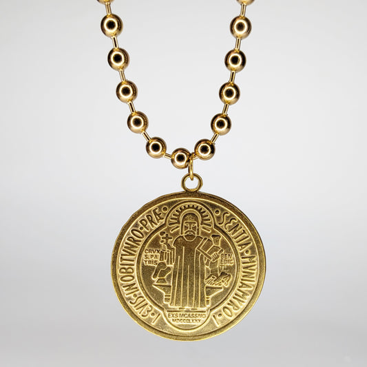 San Benito Gold Stainless Steel Necklace (Collar)