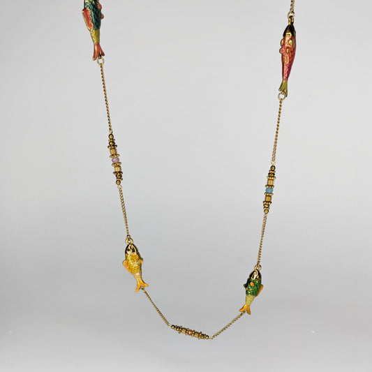 Pame Fish Necklace Stainless Steel (Collar)