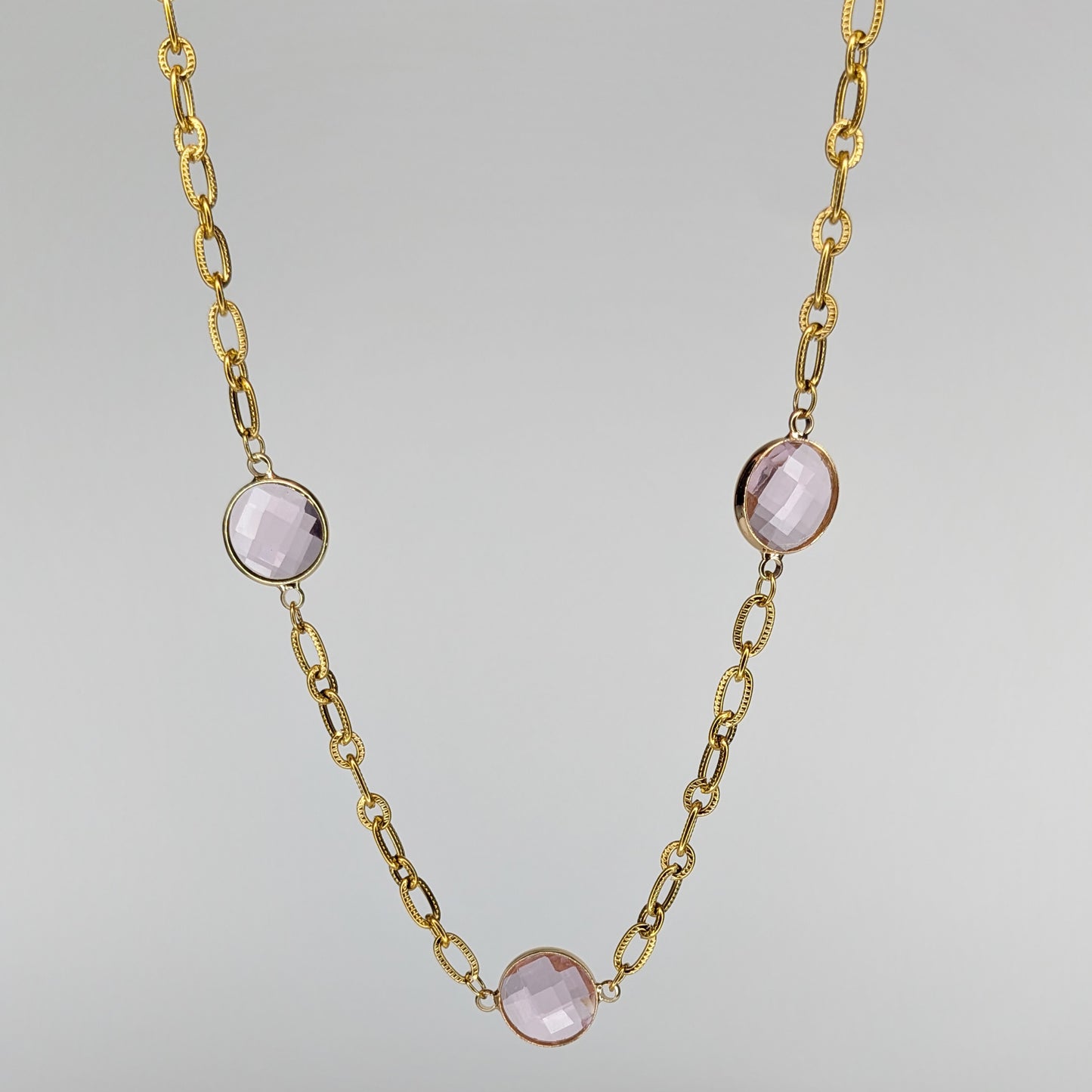 Renata Pink Stainless Steel Necklace (Collar)