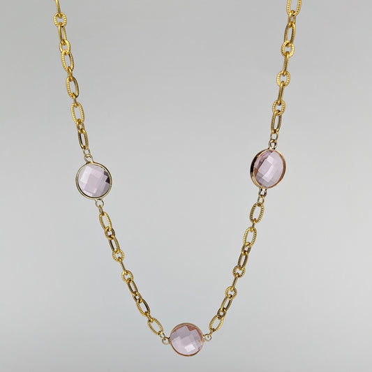 Renata Pink Stainless Steel Necklace (Collar)