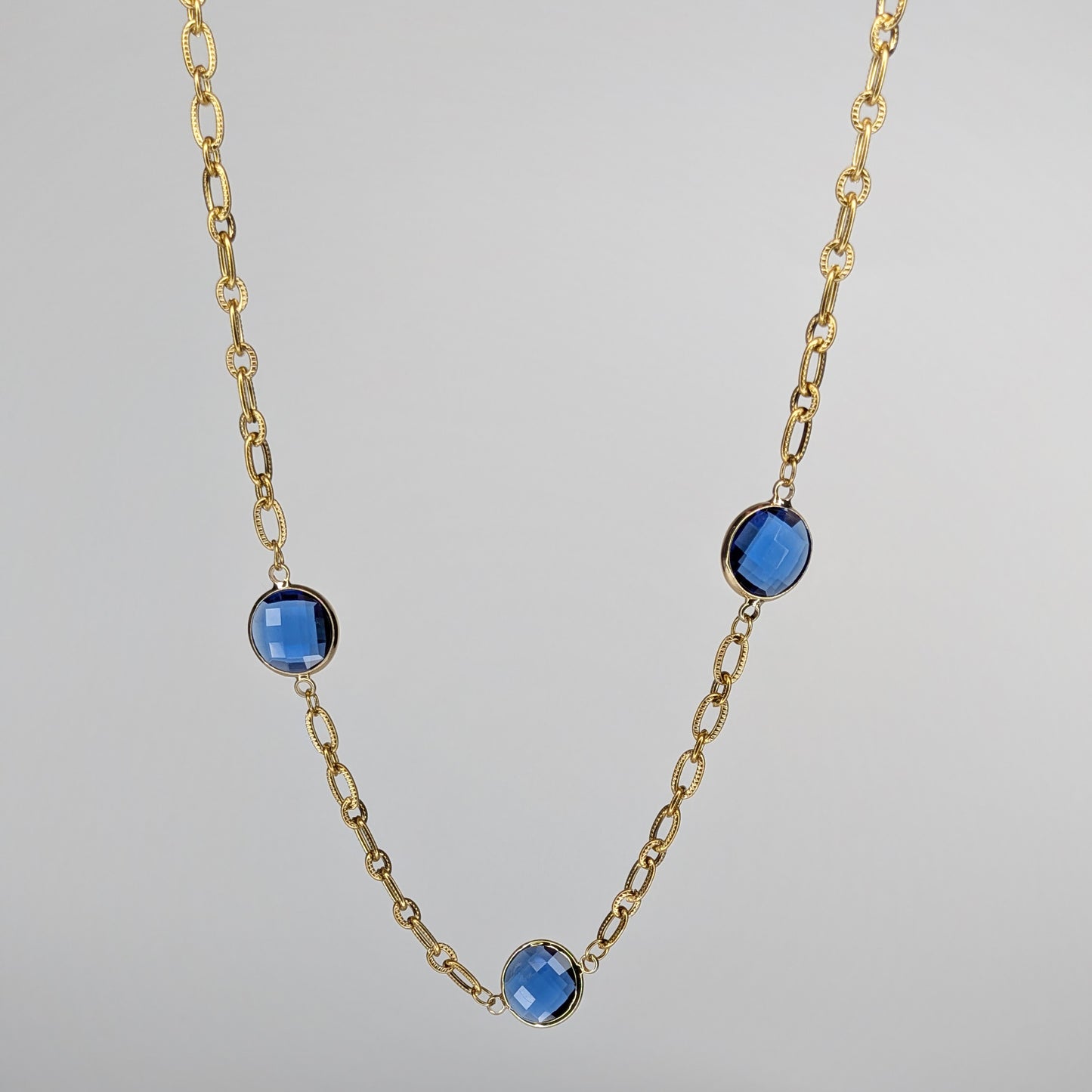 Renata Blue Stainless Steel Necklace (Collar)