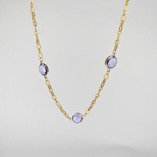 Renata Lilac Stainless Steel Necklace (Collar)