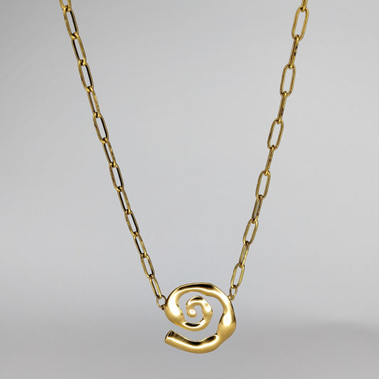 Carola Spiral Pendant Necklace (Collar)