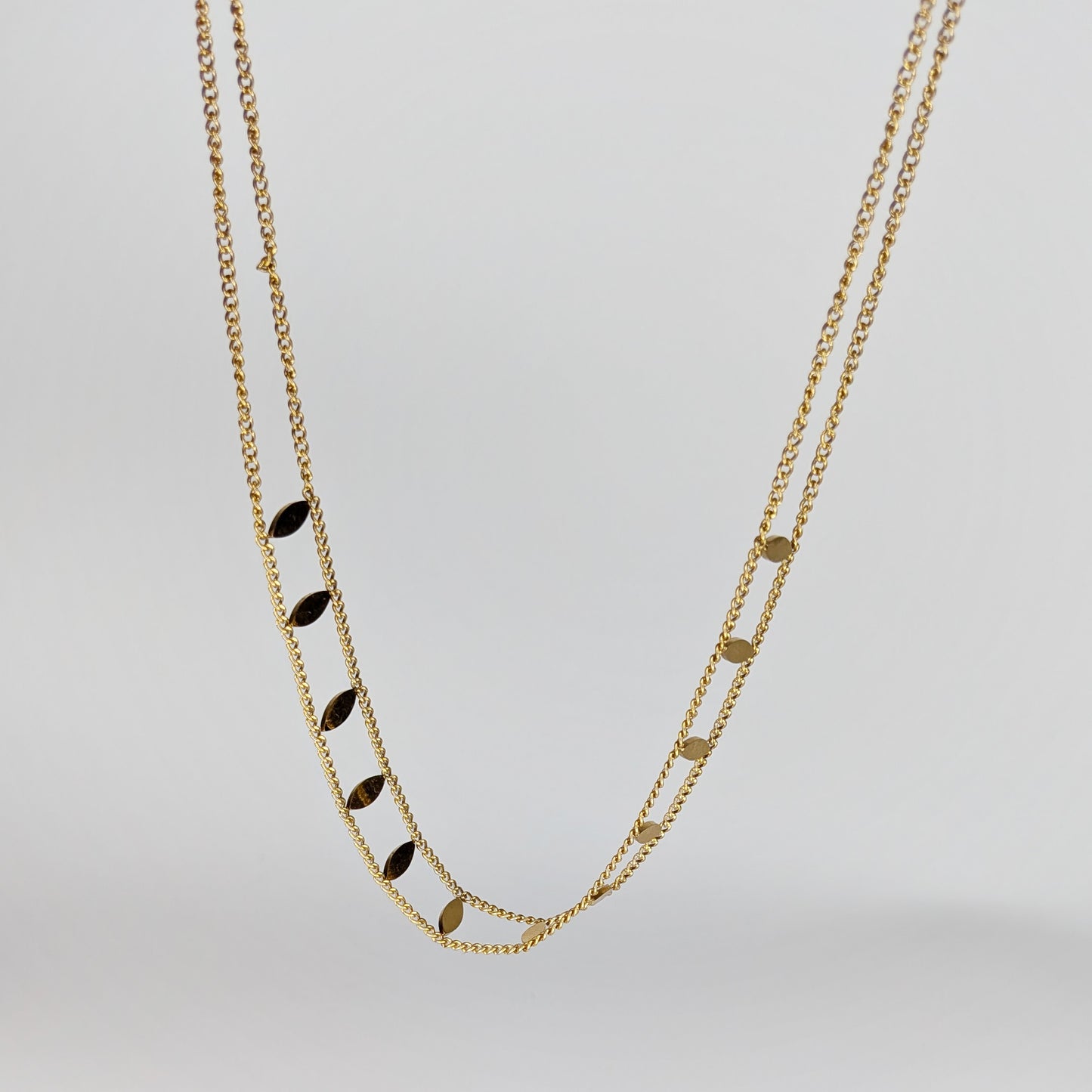 Alexa Gold Stainless Steel Layered Choker Necklace (Collar)