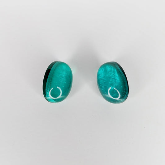 Tammy Green Acrylic Earrings (Aretes)