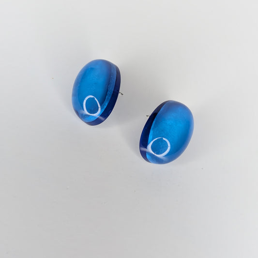 Tammy Blue Acrylic Earrings (Aretes)