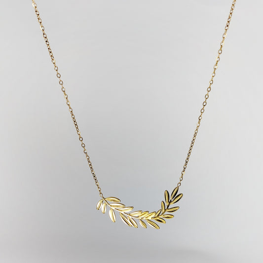 Zaji Gold Leaf Necklace (Collar)
