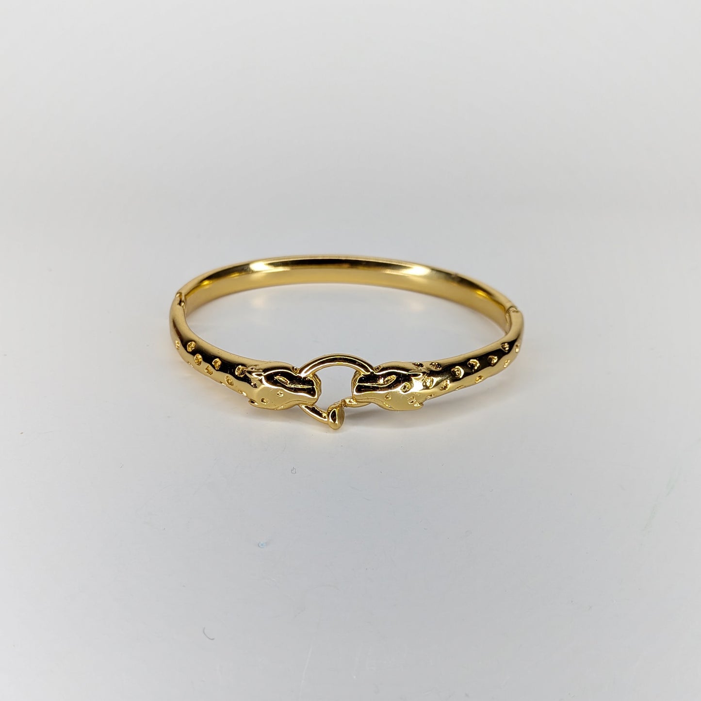 Mijis Gold Stainless Steel Panther Bracelet (Pulsera)
