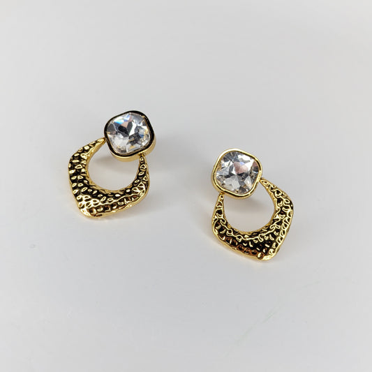 Tuzzita Crystal Stainless Steel Earrings (Aretes)